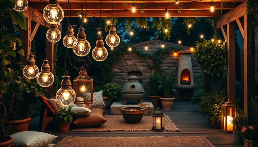 bohemian outdoor lighting