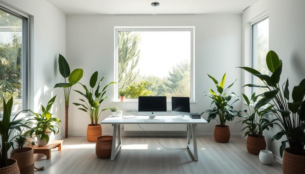natural light workspace