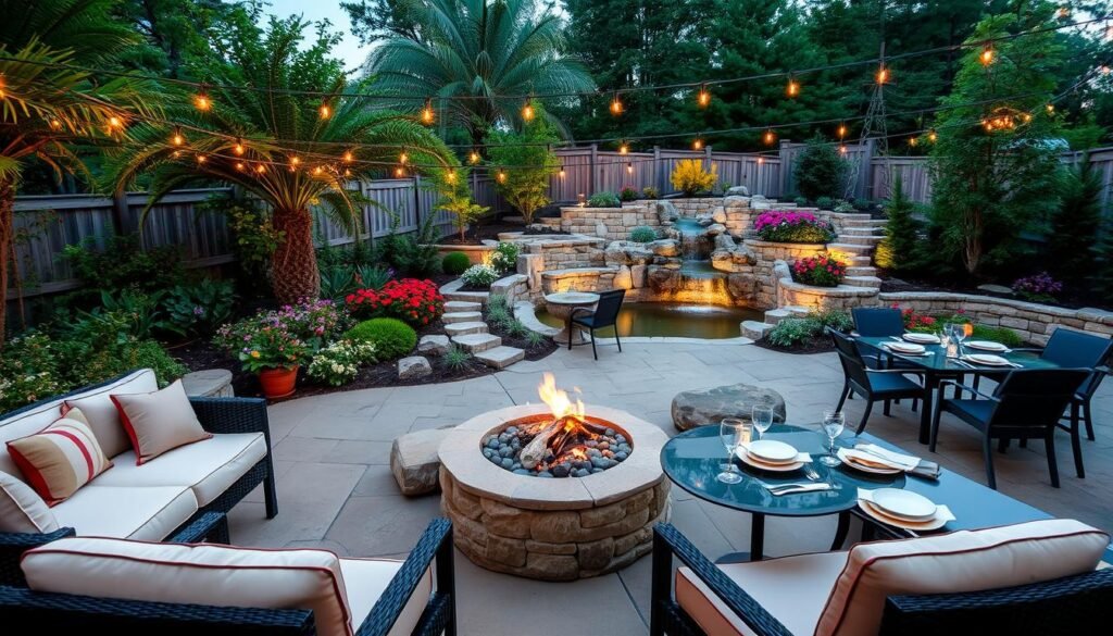 outdoor entertainment area