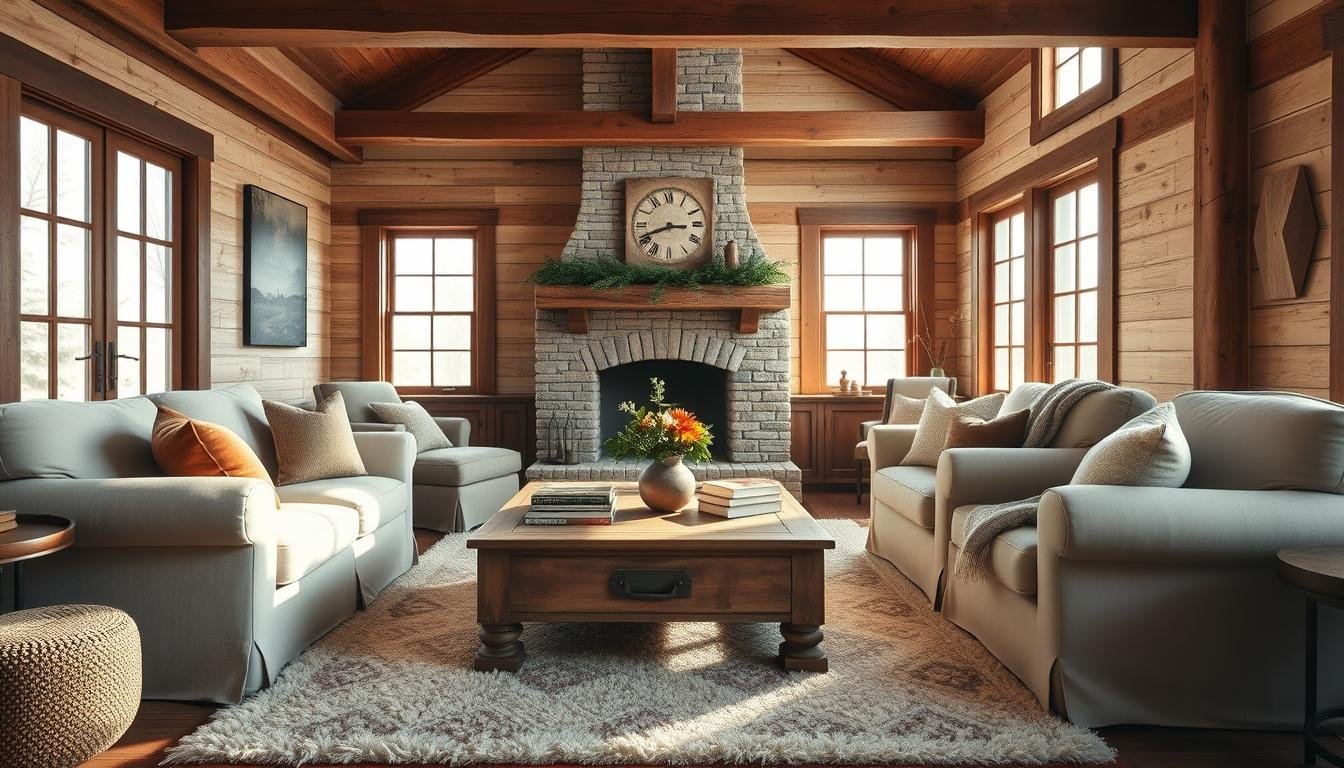 Rustic farmhouse living room ideas