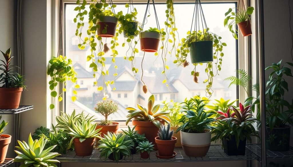 compact indoor garden setup