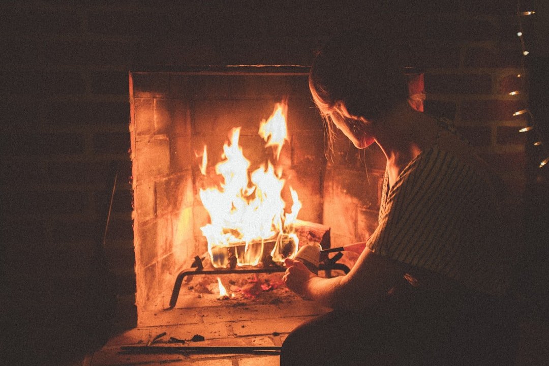 Photo Cozy fireplace