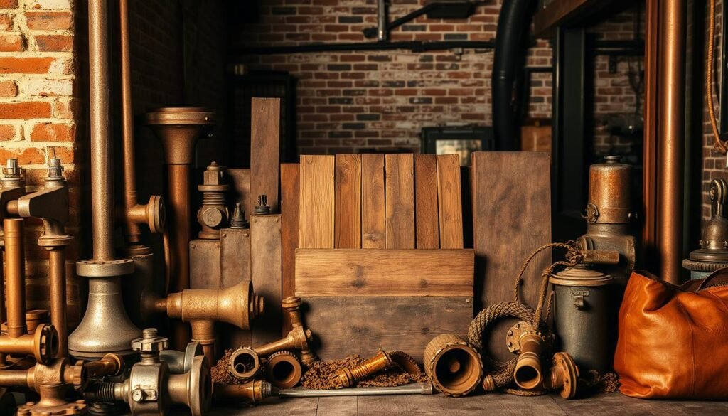 industrial decor materials