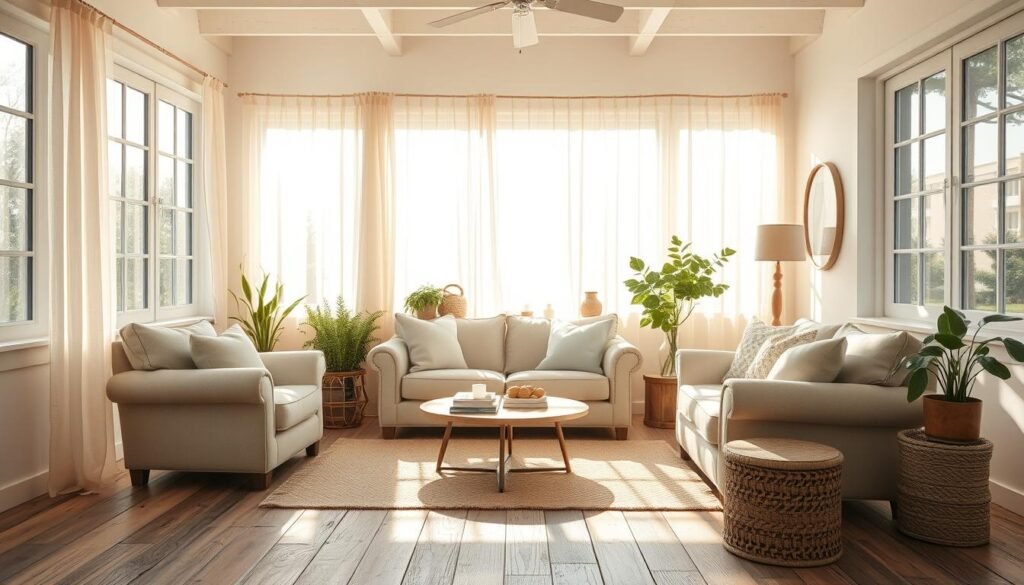 natural light in living room