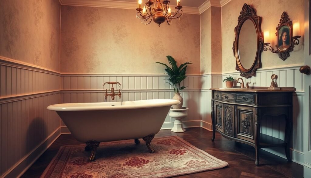 vintage-inspired bathroom decor