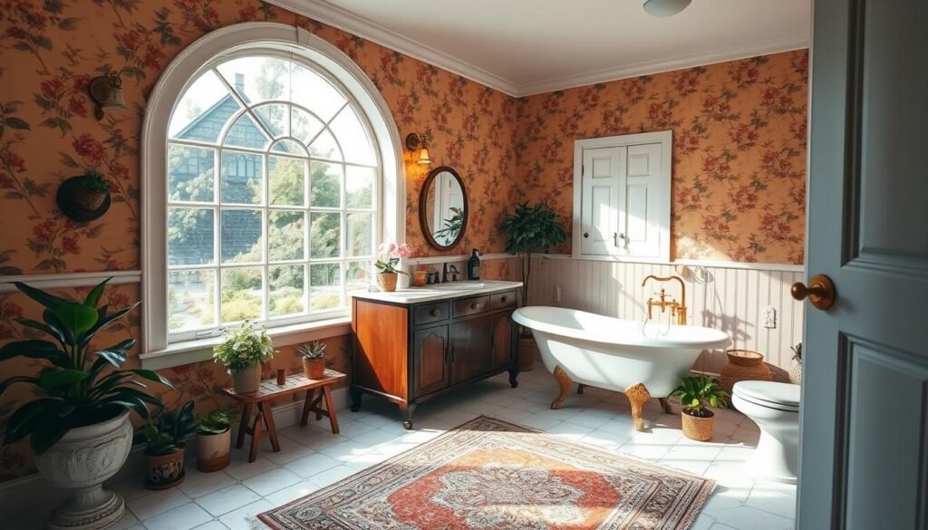 vintage-inspired bathroom decor