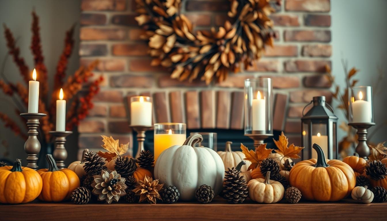 Autumn mantel decorating trends