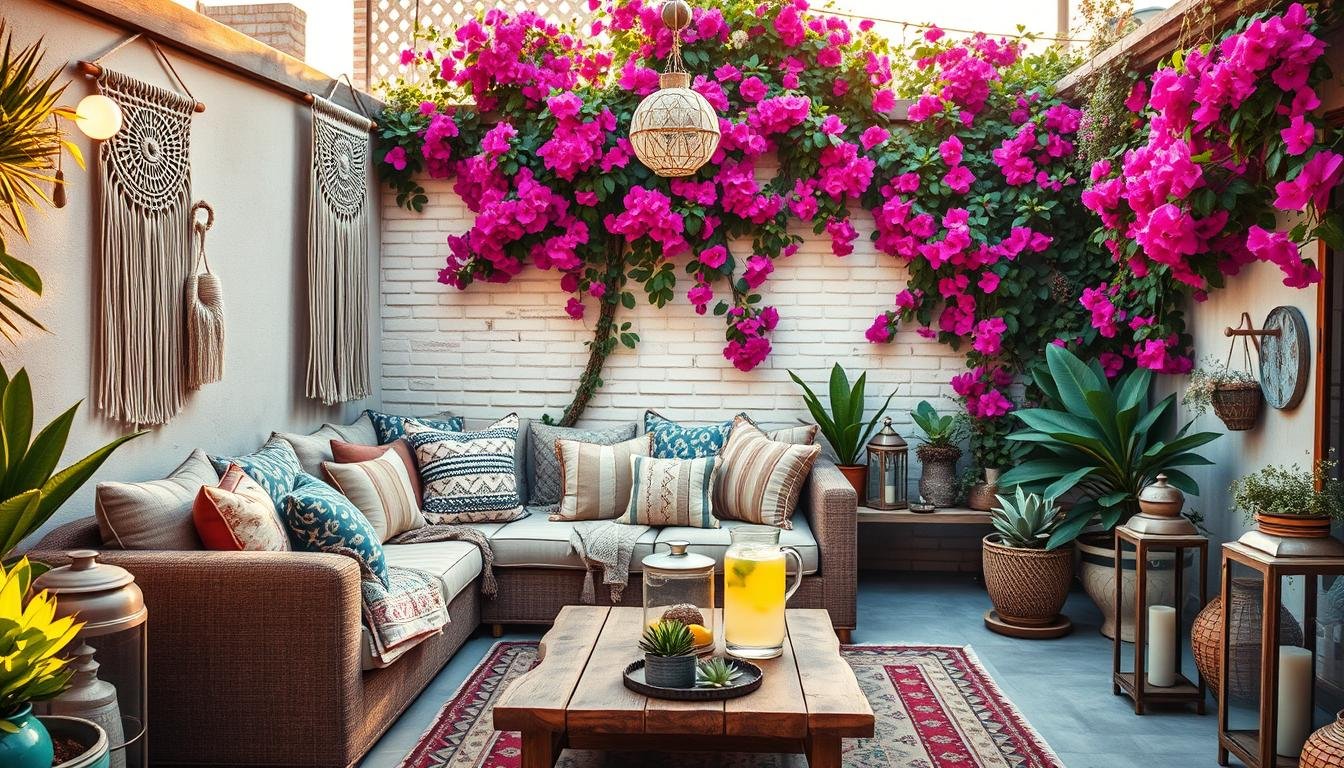 bohemian outdoor patio design