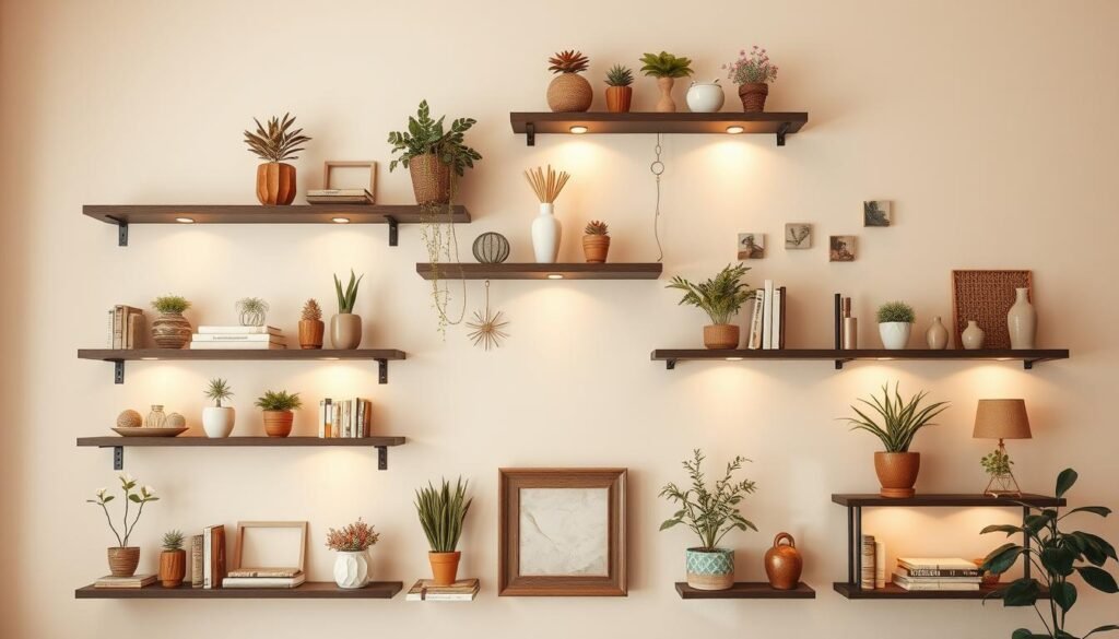 decorative shelves color display