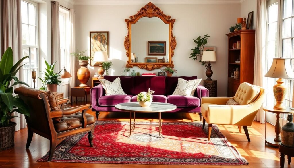 eclectic vintage modern decor