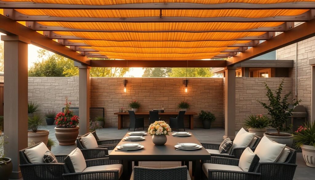 functional patio dining space
