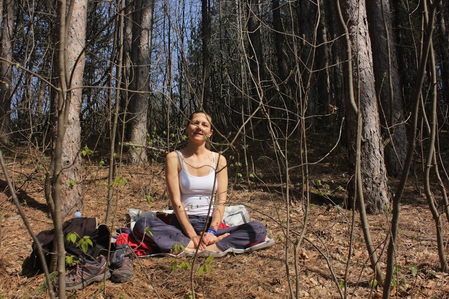 Photo "Spring morning yoga sequences"