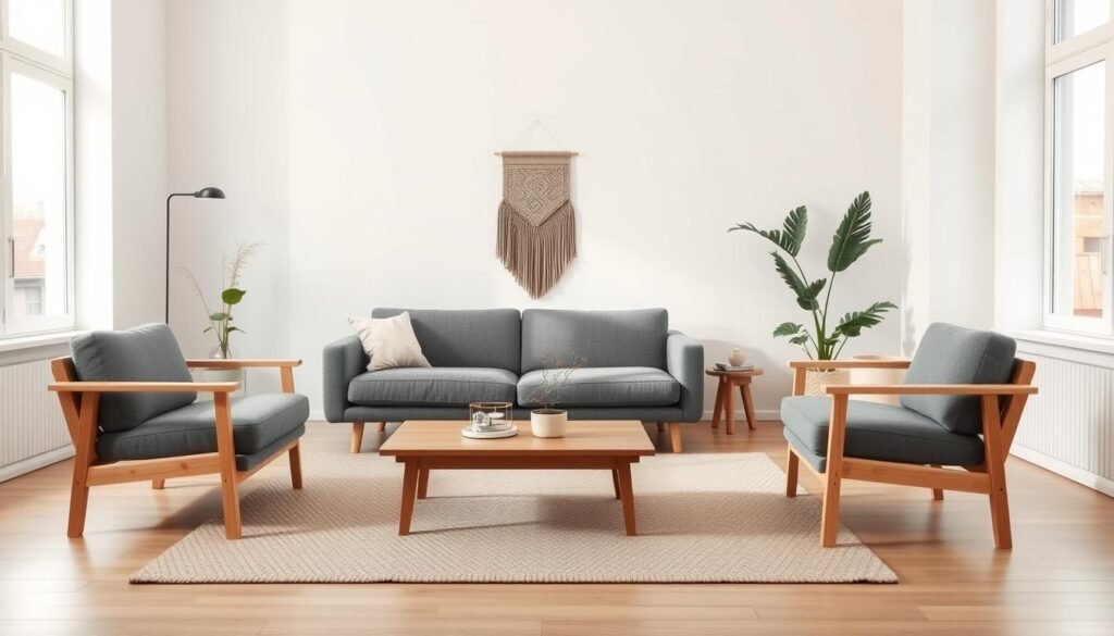 minimalist scandinavian furniture arrangement