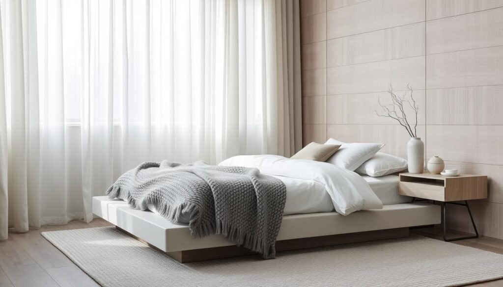 minimalist winter bedroom colors