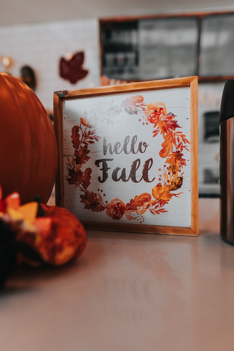 Photo Outdoor fall home decor