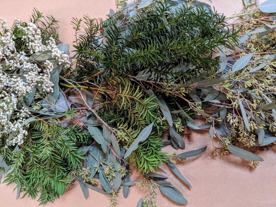 Photo Winter eucalyptus wreath making