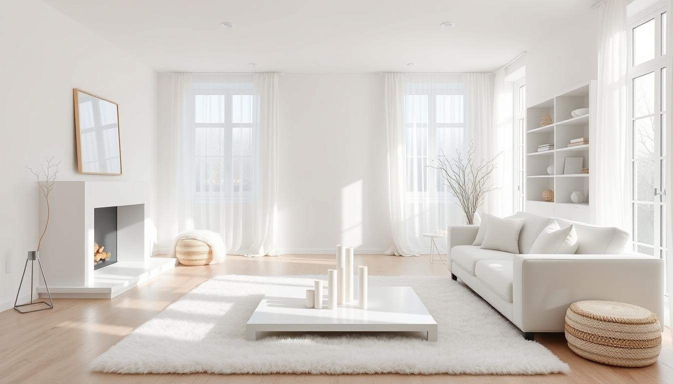 Minimalist winter white decor
