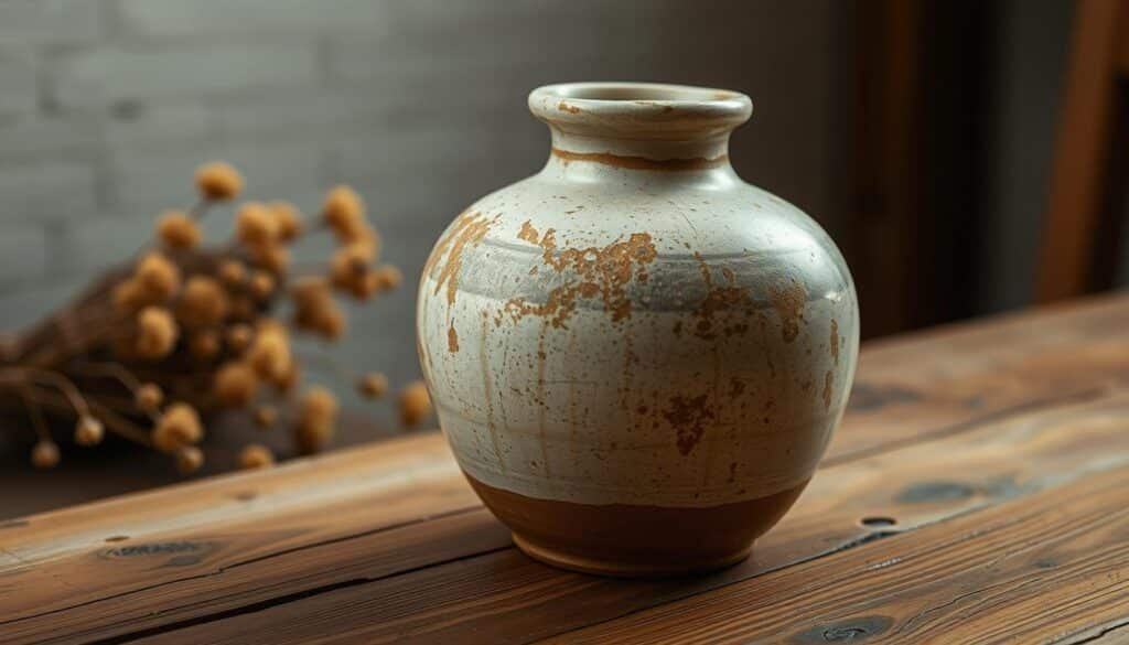 aged vase upcycling project
