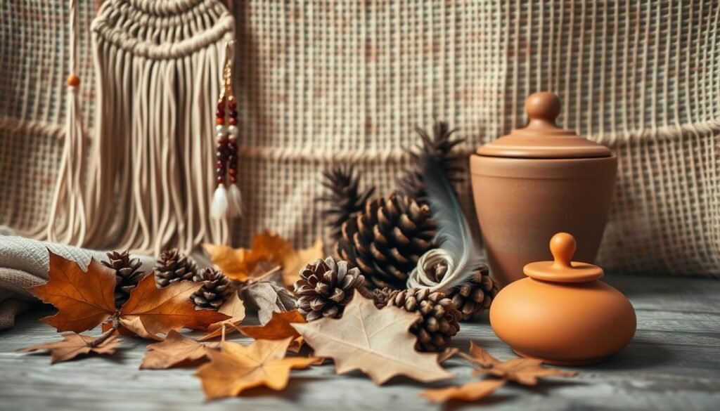 boho accessories and vintage elements