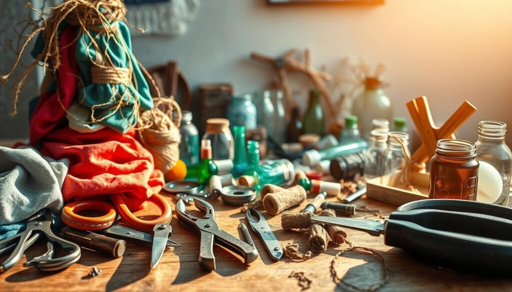 essential upcycling tools and materials