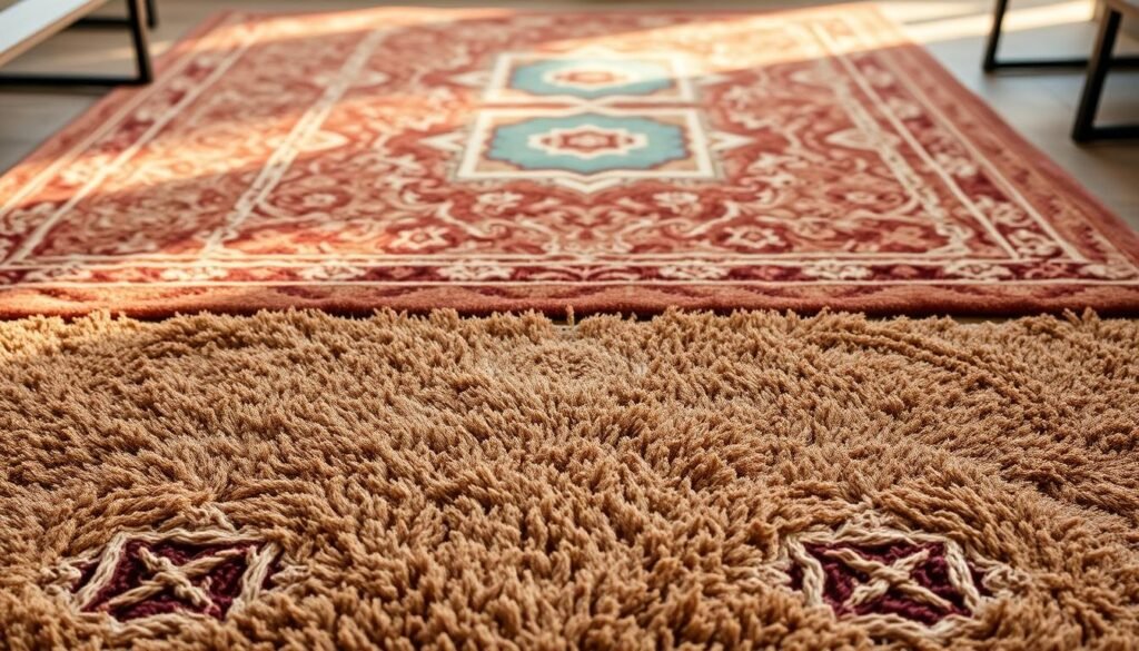 layered rug design