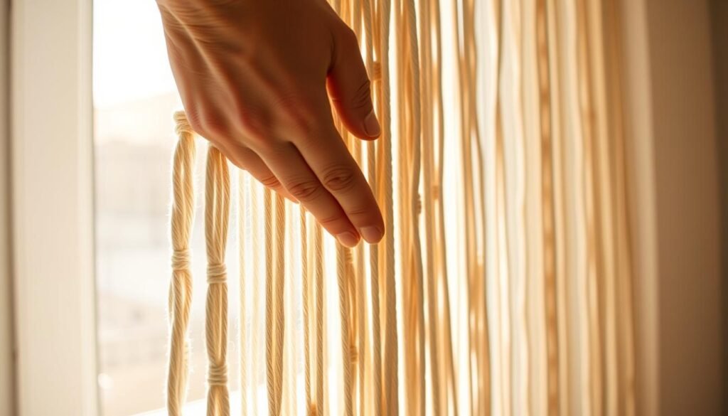 macrame curtain care