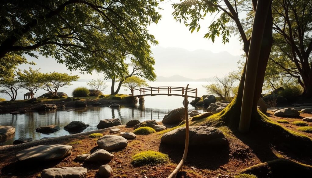 natural elements in zen space