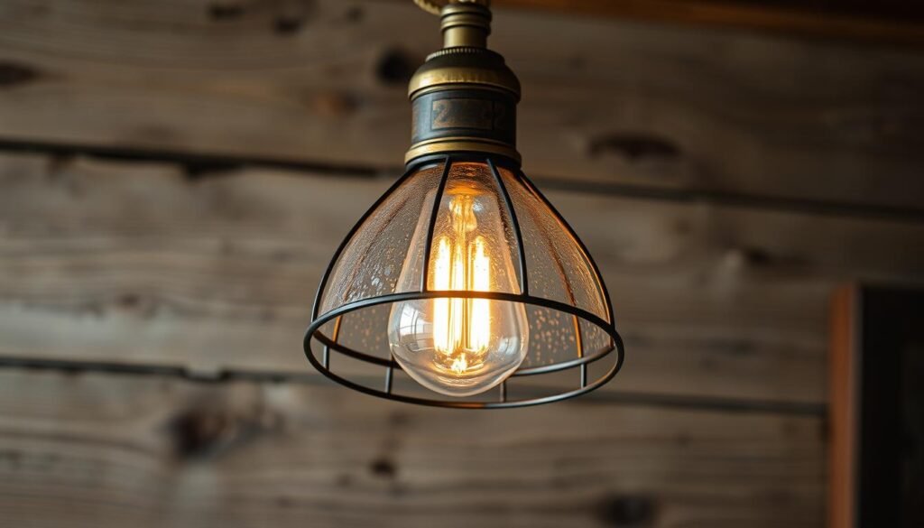 vintage pendant light details