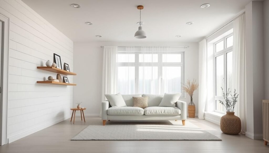 Scandinavian minimalist interior clean lines