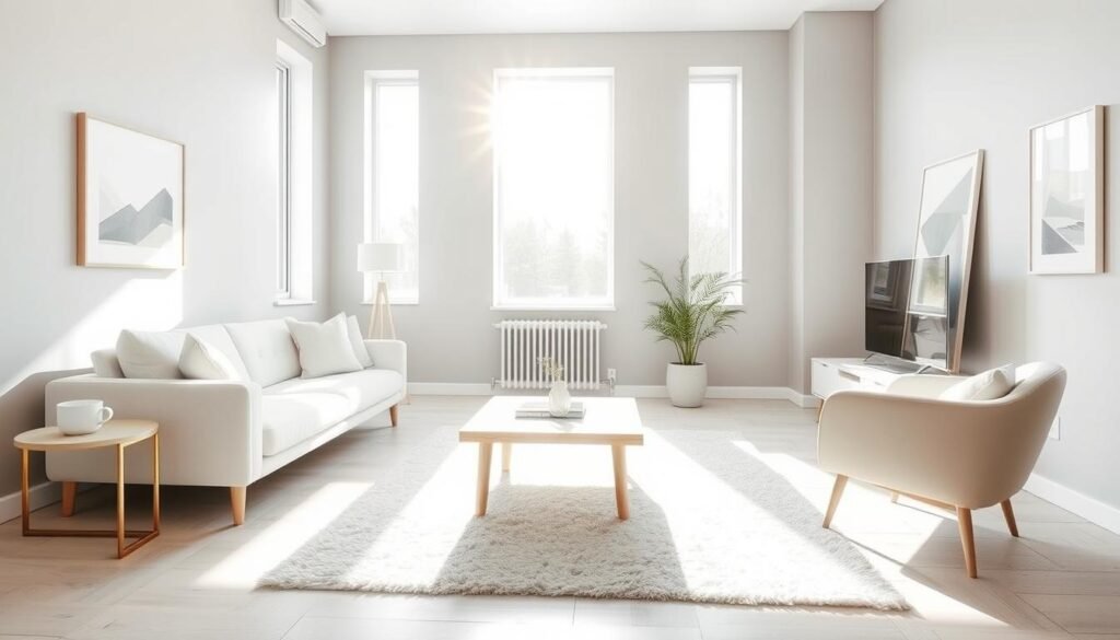 clutter-free Scandinavian interior