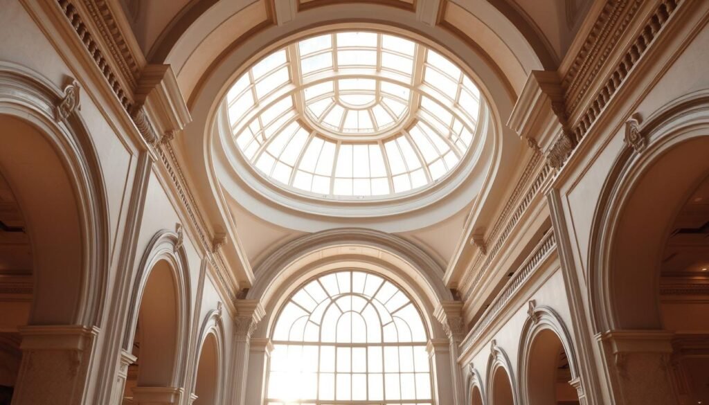 curved architectural features