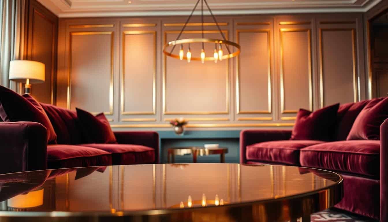 elevate the design with metallic accents like gold or brass finishes