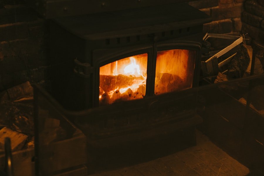 Photo Rustic fireplace