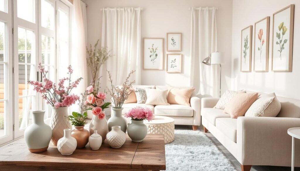 pastel spring home accents