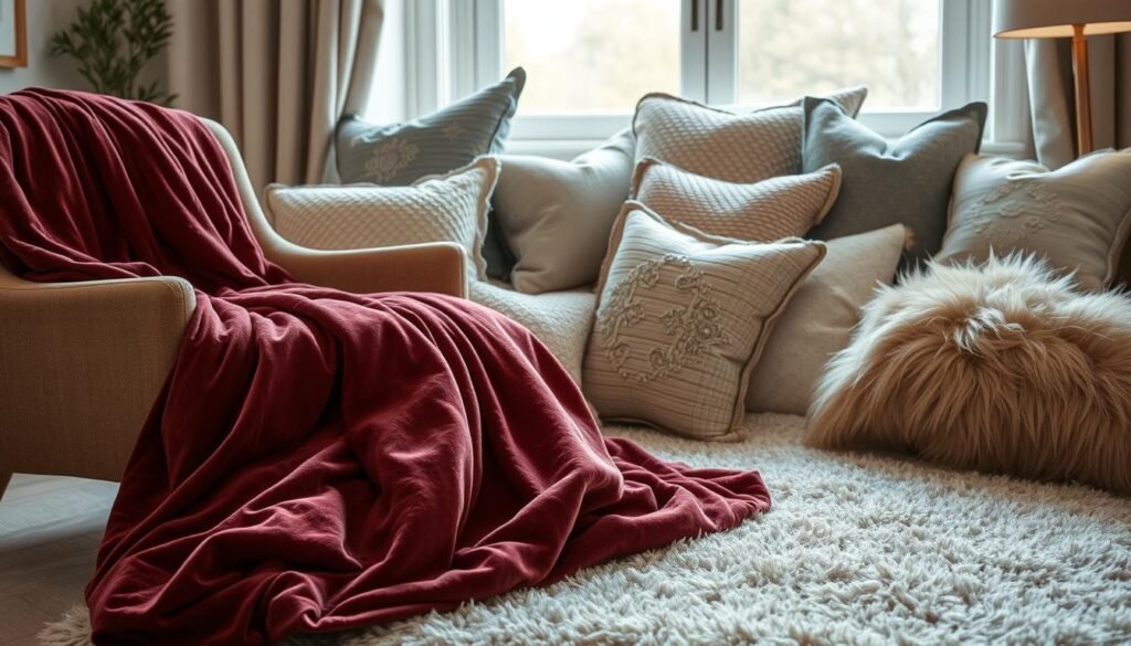 plush textiles arrangement