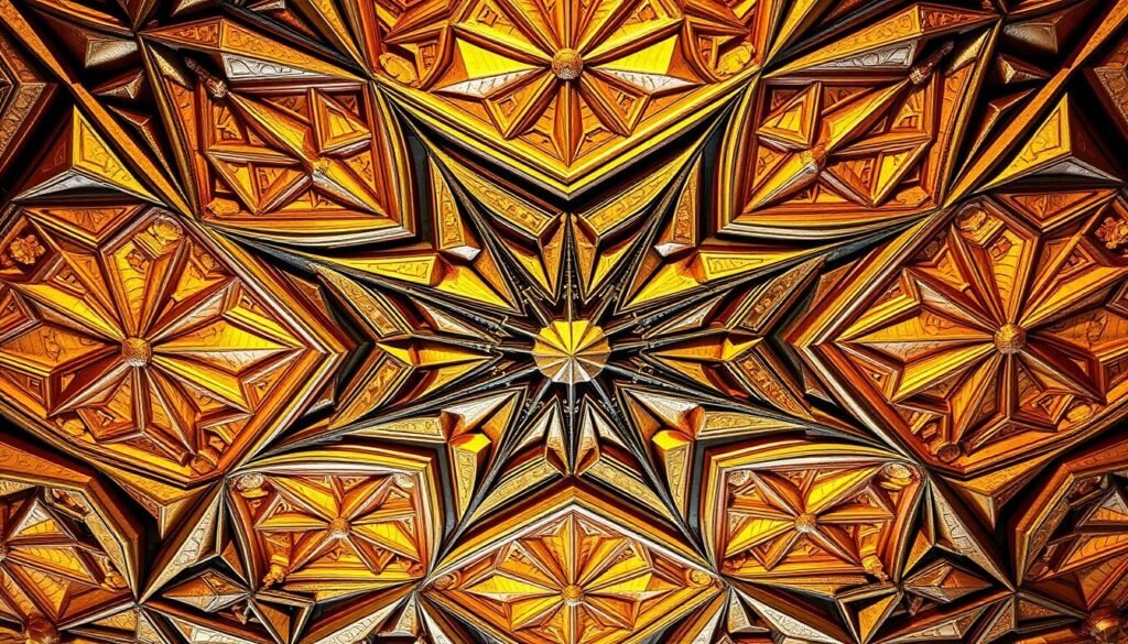 textured ceiling geometric patterns