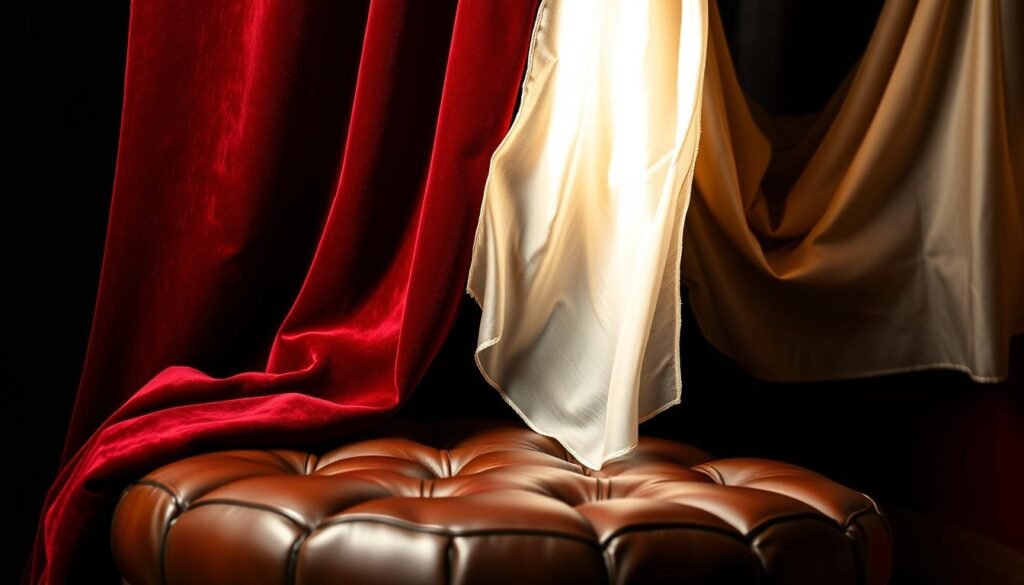 velvet leather silk fabric combinations